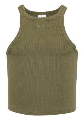 VETEMENTS logo-embroidered vest top - Green