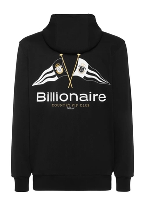 Billionaire logo-print hoodie - Black