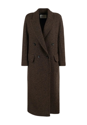Max Mara Short Teddy double-breasted coat - Brown