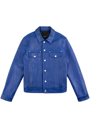 Purple Brand P028 leather jacket - Blue