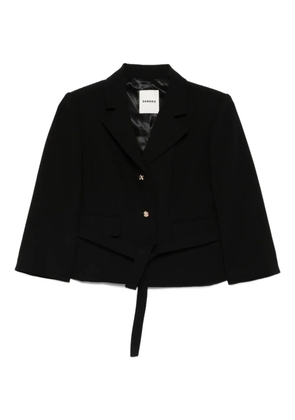 SANDRO belted jacket - Black