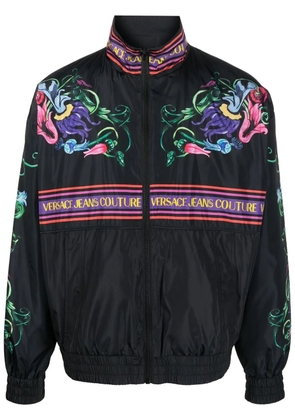 Versace Jeans Couture floral graphic print jacket - Black