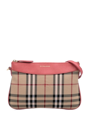 Burberry Pre-Owned 2000-2017 Haymarket Check Canvas Peyton crossbody bag - Brown