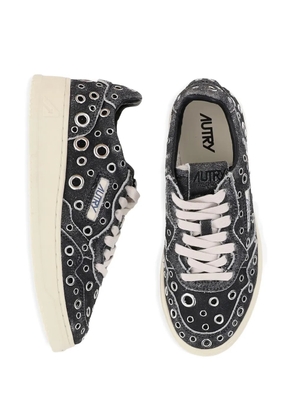 Autry Medalist Low eyelet-embellished sneakers - Black