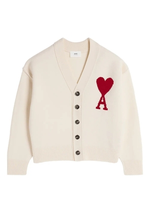 AMI Paris Ami de Coeur wool cardigan - White