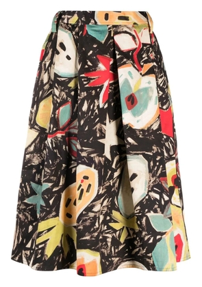 Sofie D'hoore Selena fruit-print midi skirt - Black