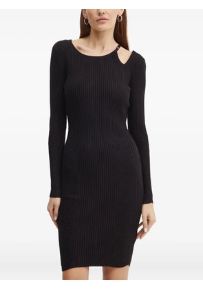 GUESS USA cut-out ribbed midi dress - Black