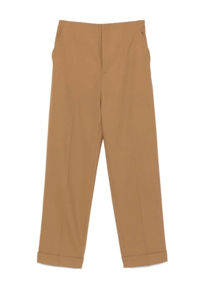 Alberta Ferretti cuffed-hem trousers - Neutrals
