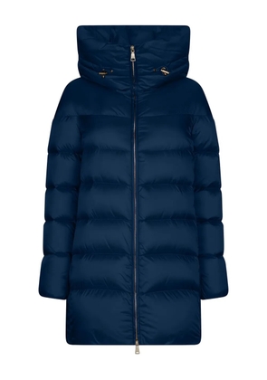Add hooded puffer jacket - Blue