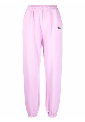 P.E Nation logo-patch track pants - Purple