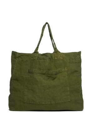 Once Milano weekend linen tote bag - Green