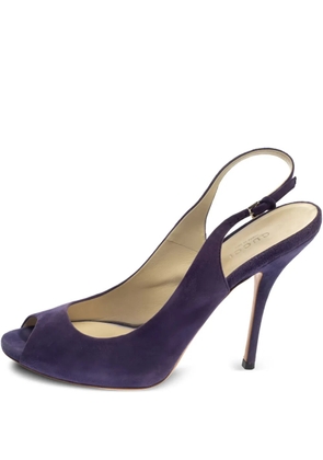 Gucci Pre-Owned peep-toe slingback pumps - Purple