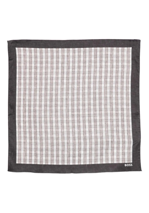 BOSS checked-border square - White