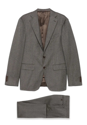 Canali herringbone wool suit - Brown
