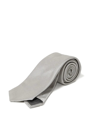 Emporio Armani metallic silver tie - Grey