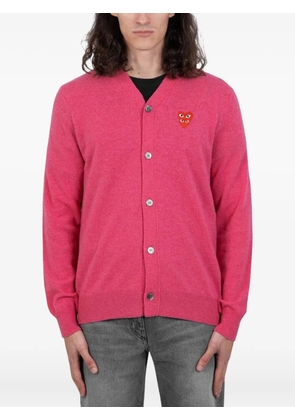 Comme des Garçons Homme double logo cardigan - Pink