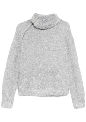 tout a coup turned up neck sweater - Grey