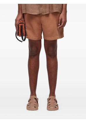 Osklen linen shorts - Brown