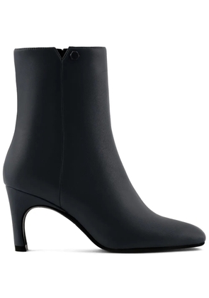 Armani Exchange logo-plaque ankle boots - Black