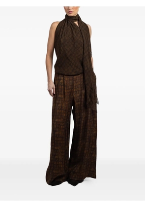 Cortana Georgette halterneck top - Brown