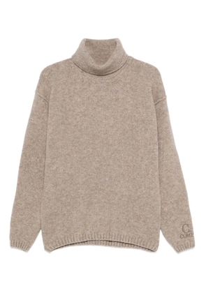 C.P. Company logo-embroidered jumper - Neutrals
