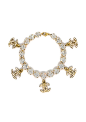 CHANEL Pre-Owned 1996 CC rhinestone-embellished bracelet - Gold