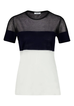 Ferragamo colourblock round-neck sweater - White