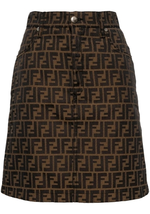 Fendi Pre-Owned 1990-2000s zucca pattern skirt - Brown
