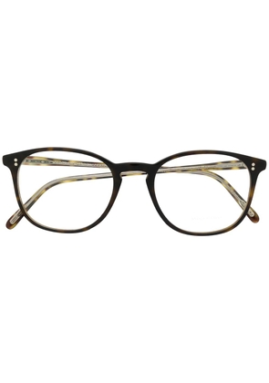 Oliver Peoples round framed glasses - Brown