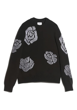 Barrie Roses round-neck sweater - Black