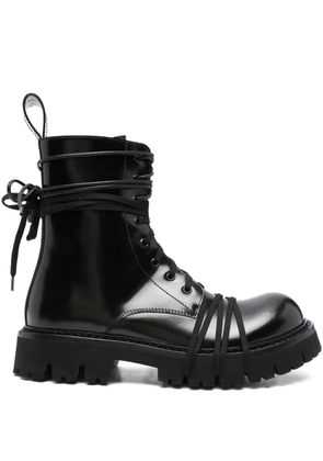 Moschino 45mm ankle-length lace-up boots - Black