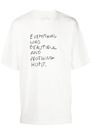 OAMC slogan-print cotton T-shirt - White