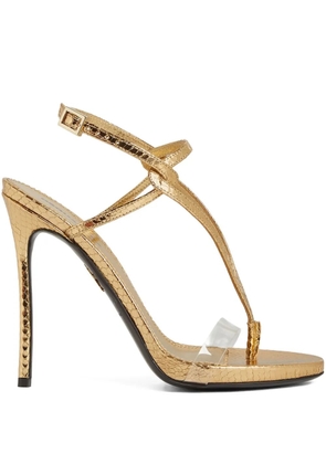 DSQUARED2 embossed heeled sandals - Gold
