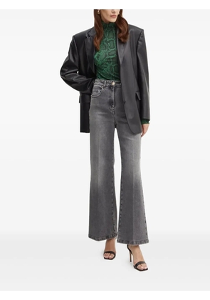 SIMONA CORSELLINI logo-plaque jeans - Grey