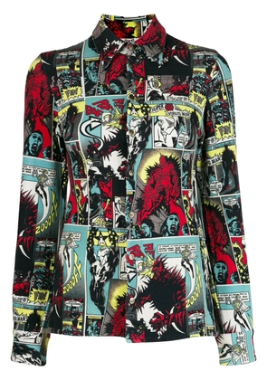 Jean Paul Gaultier Pre-Owned 1995 cartoon print shirt - Black