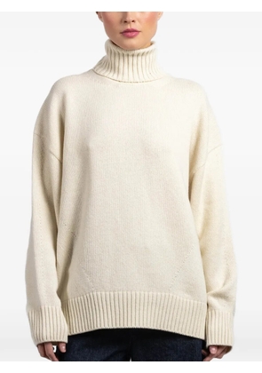 Another Tomorrow roll-neck sweater - Neutrals