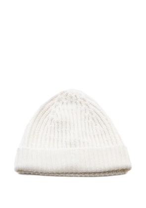 04651/TRIP IN A BAG ribbed beanie hat - White