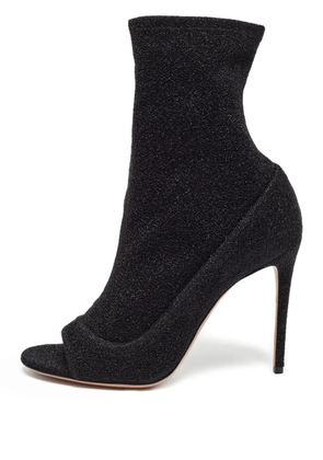 Aquazzura 110mm glitter-detailing boots - Black