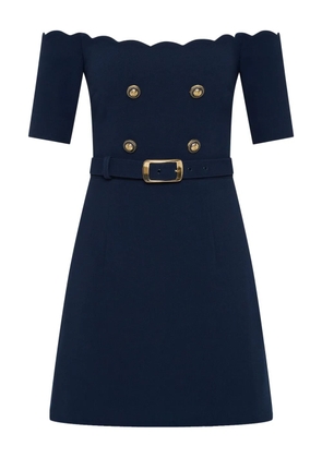 Rebecca Vallance off shoulder belted dress - Blue