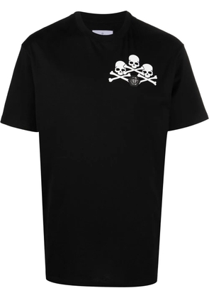 Philipp Plein skull-print detail T-shirt - Black