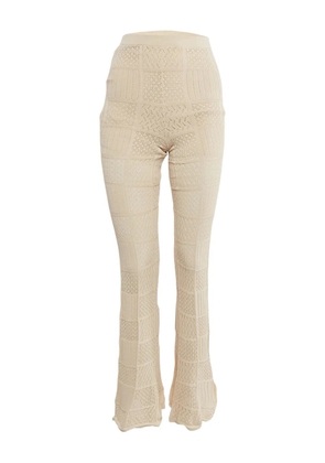 SANDRO patchwork-design trousers - Neutrals