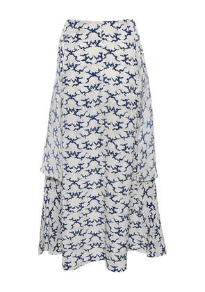 Stella McCartney Pre-Owned silk maxi skirt - White