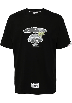 AAPE BY *A BATHING APE® logo-printed cotton T-shirt - Black