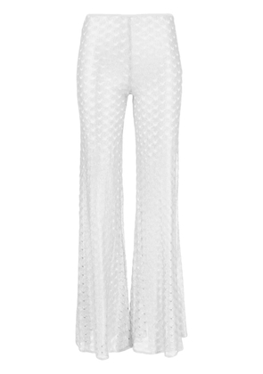 Missoni zigzag-woven flared trousers - Silver