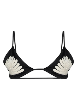 Johanna Ortiz Visionary Arts embroidered-motif bikini top - Black