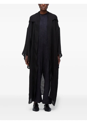Osklen hooded frayed coat - Black