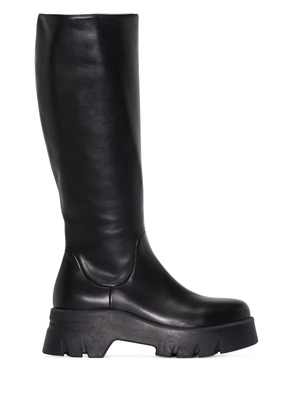 Gianvito Rossi polished-finish ridged-sole boots - Black