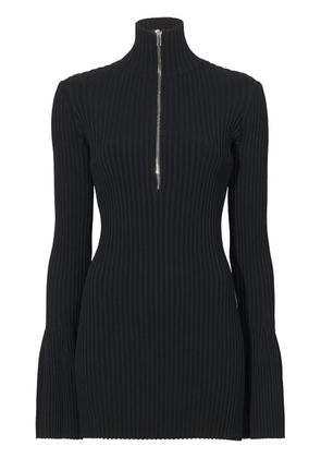 Proenza Schouler half-zip rib knit top - Black