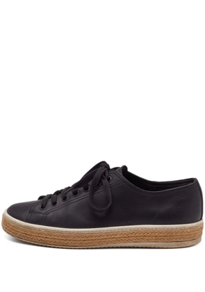 Prada Pre-Owned leather sneakers - Black