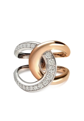 LEO PIZZO 18kt red and white gold Cheek to Cheek diamond ring - Silver